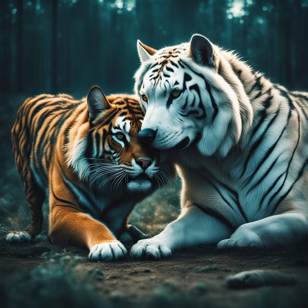 Ghostly Felines and Canines in Cinematic Style