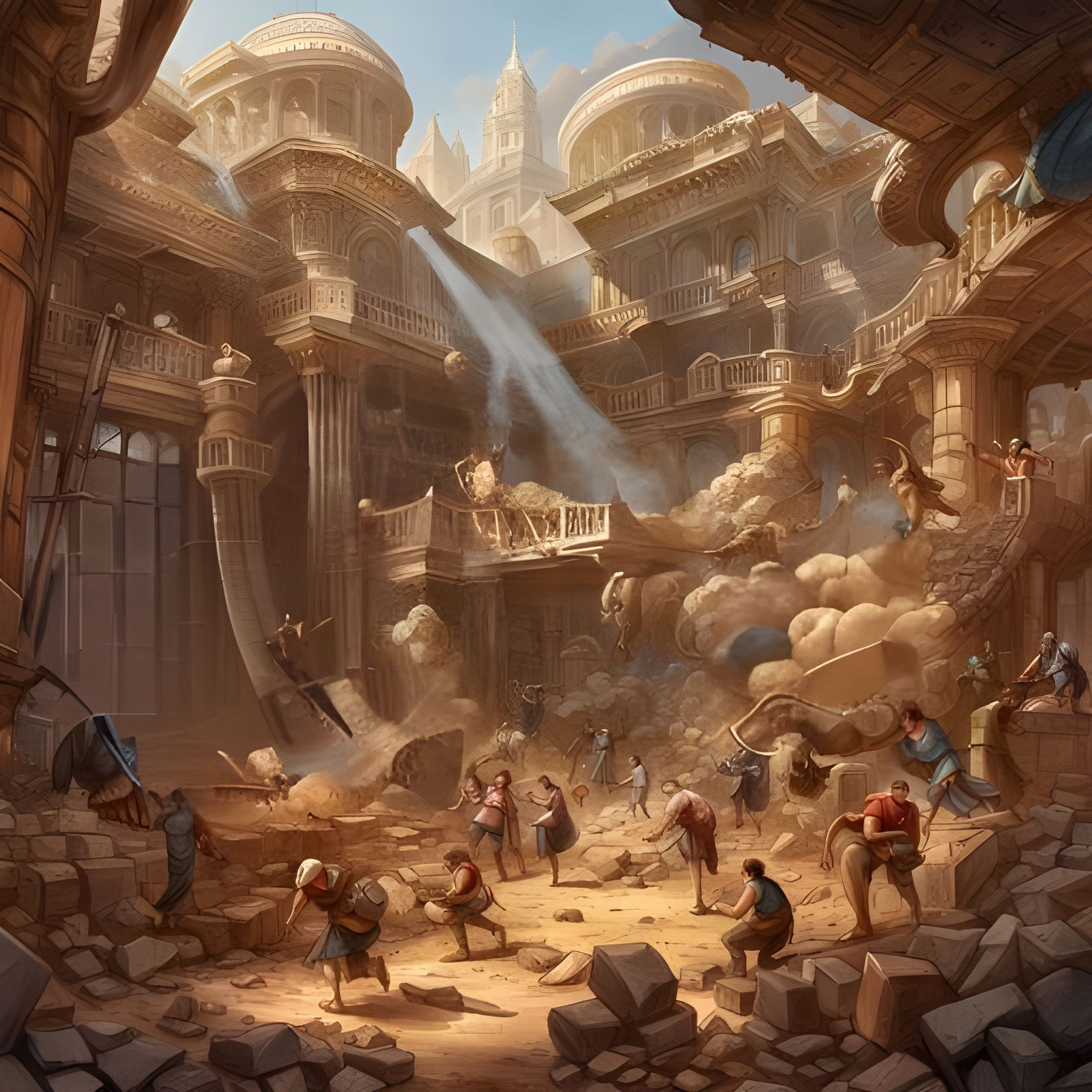 Hyper-Realistic Archaelogical Dig Site with Dinosaur Skeleto...