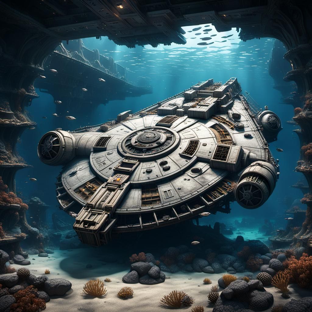 Fantastical Underwater Shipwrecks in Deep, Vivid Colors