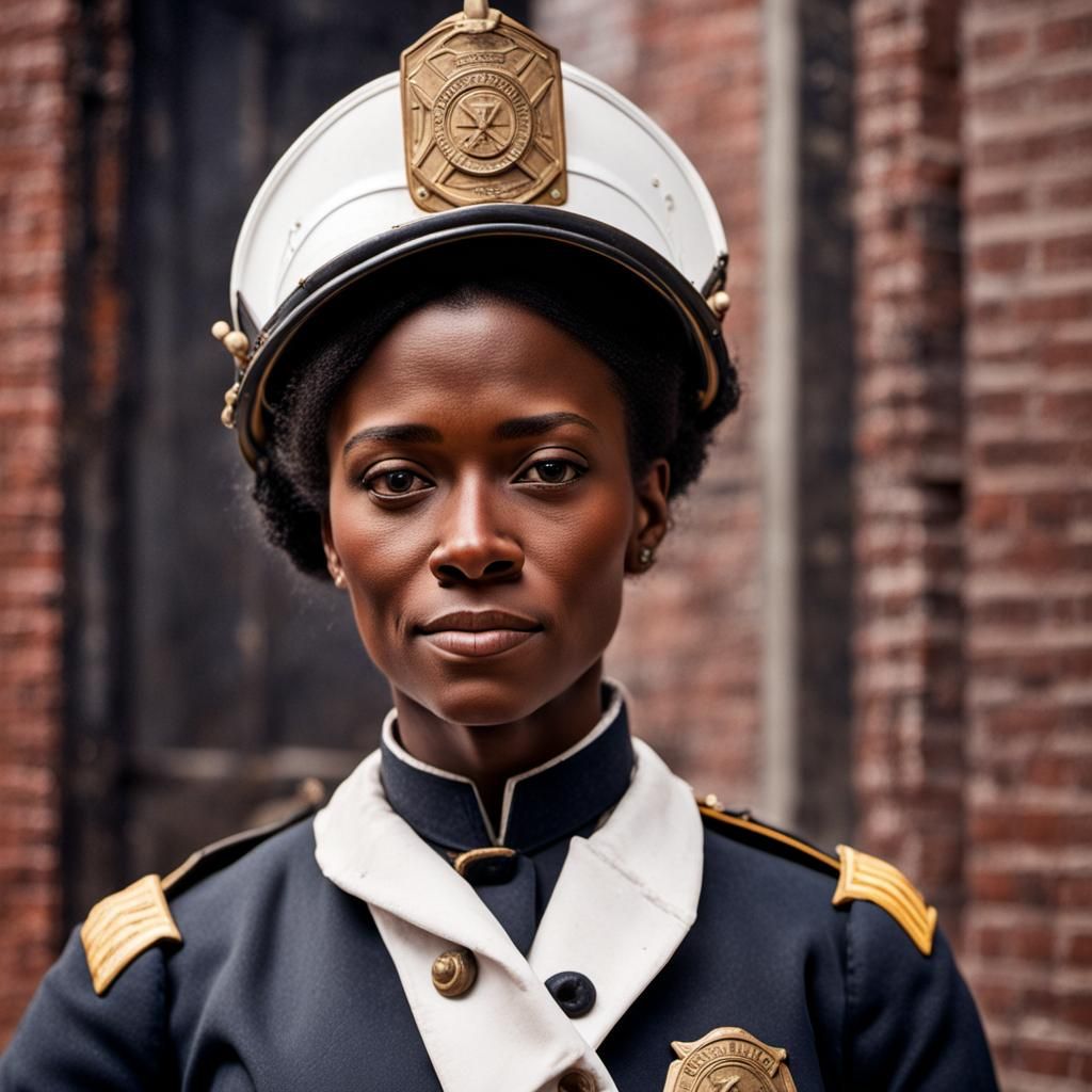 Historic Female Firefighter in Lower Manhattan
