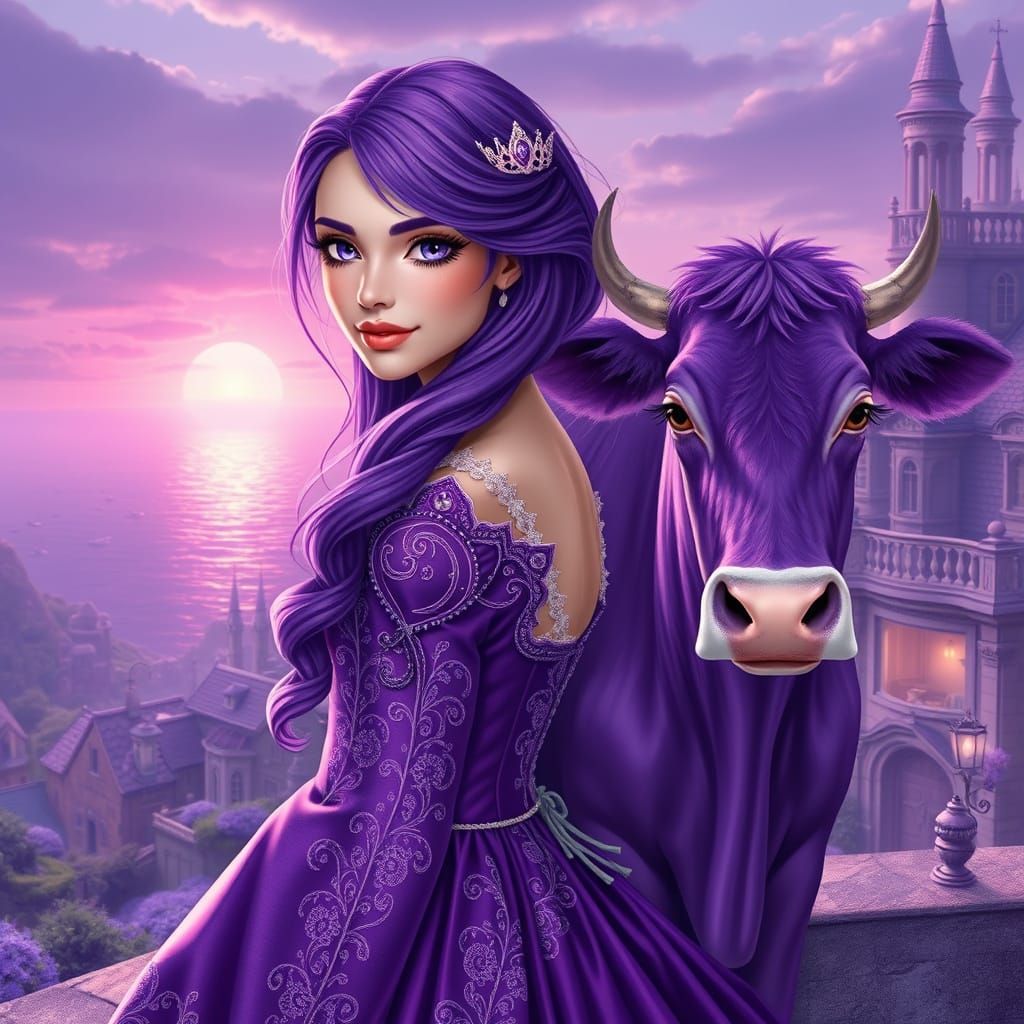 Regal Princess in a Lavender Dream