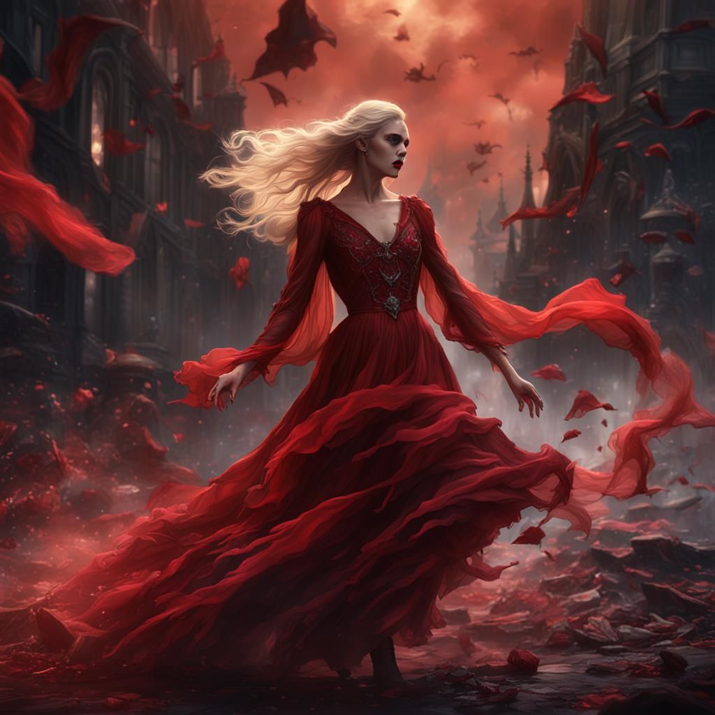 Vampire Goddess in Pastel Hues