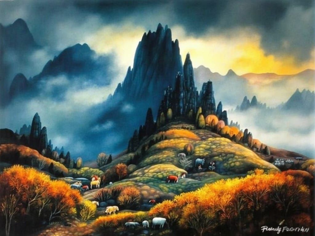 Mystical Scottish Highlands Landscape Erupts with Vibrant Co...