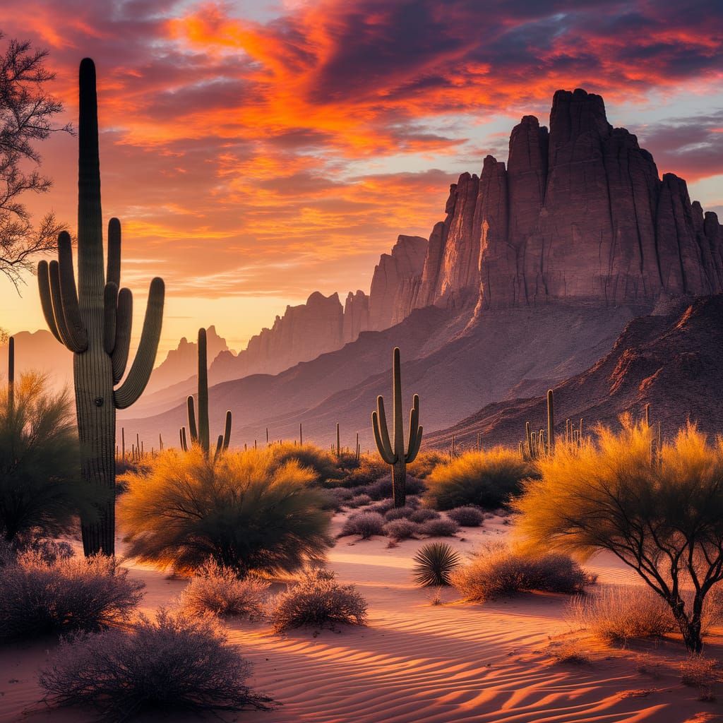 Experimenting with a Desert Sunset