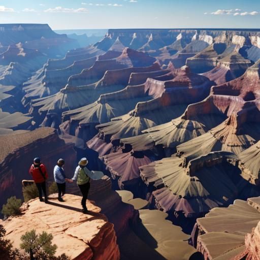 Grand Canyon Landscape in Dramatic Sunlight