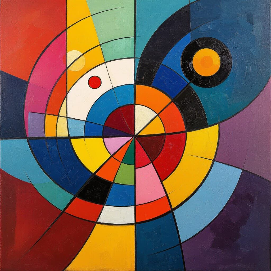 Vibrant Abstract Artwork Evoking Innovation