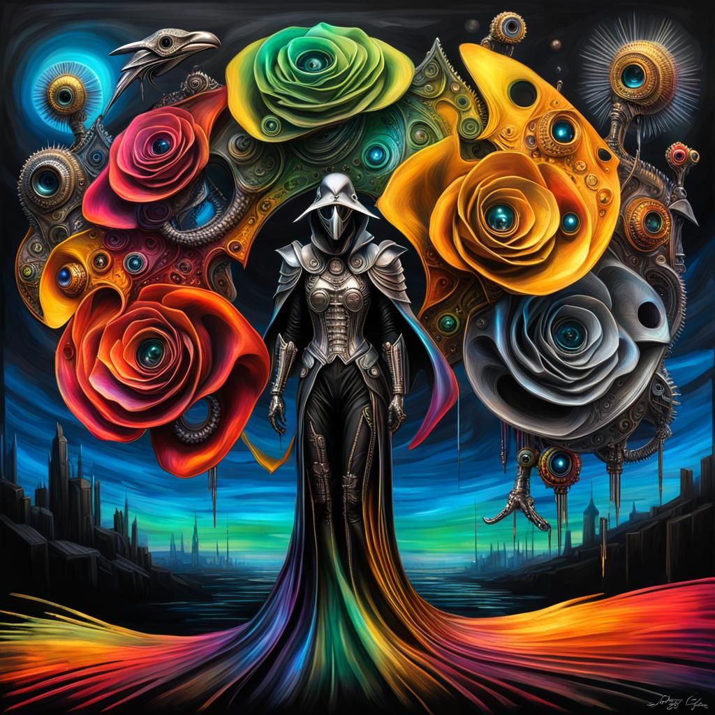 Gothic Cyberpunk Beaked Plague Doctor