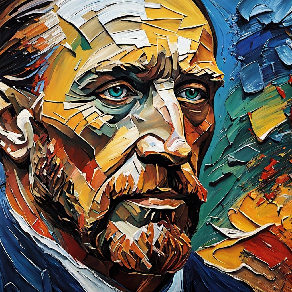 Expressive Painter with Vibrant Palette