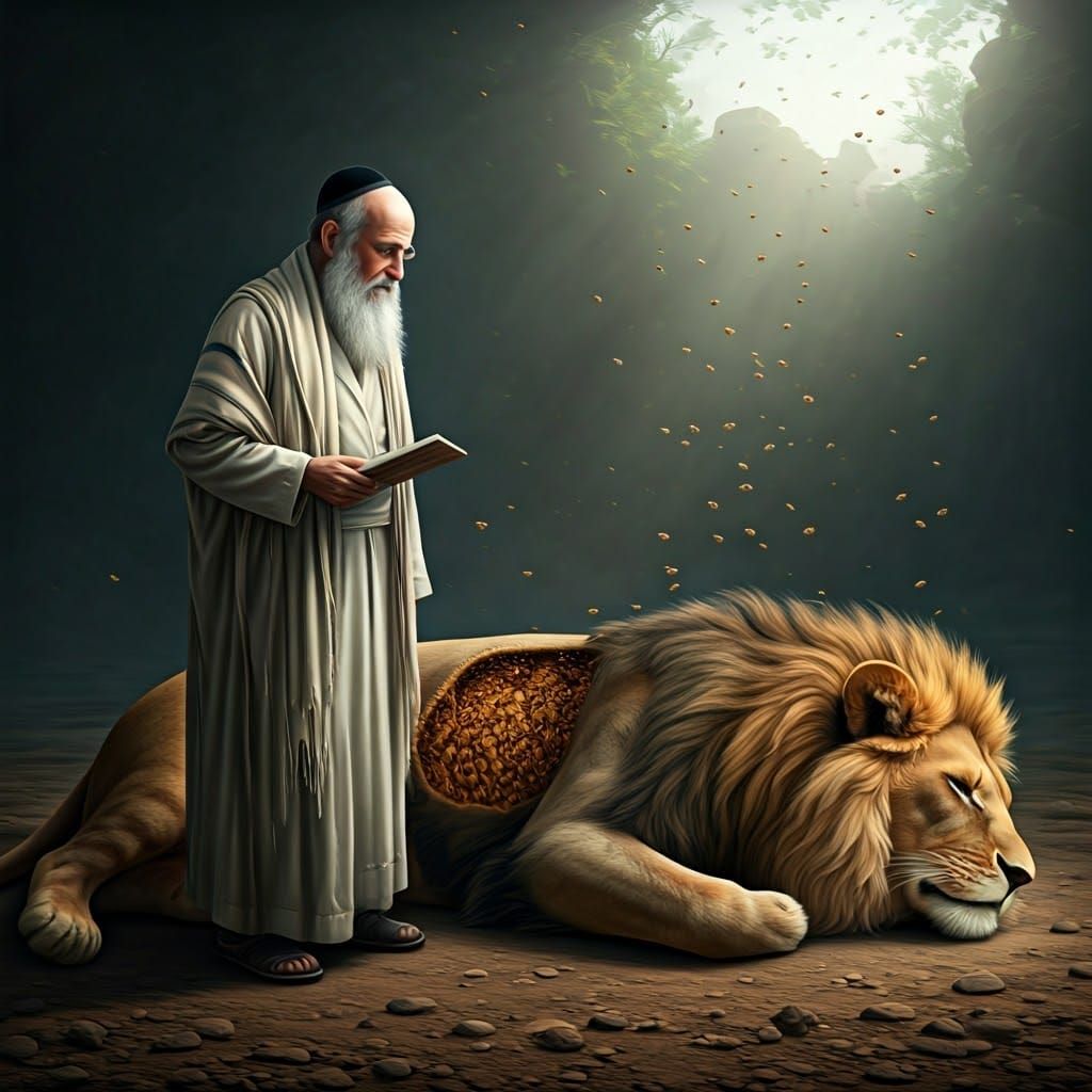 Ancient Jew Discovers Honey Hive Inside Dead Lion