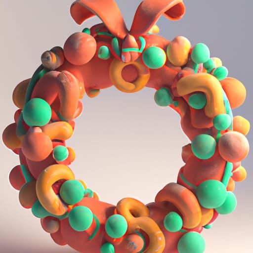 christmas wreath clay style