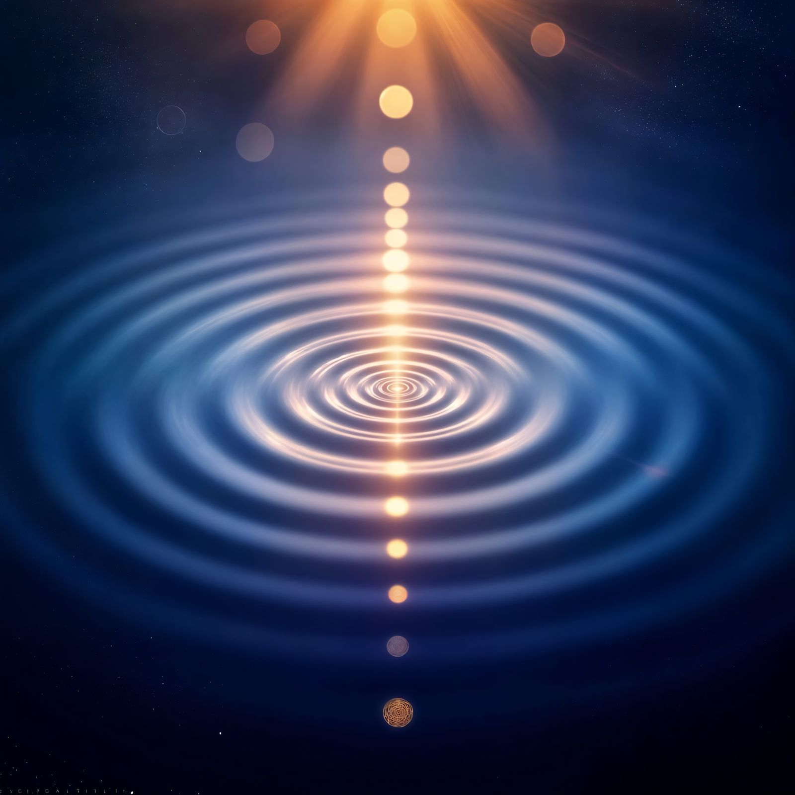 Iridescent Mandala Ripples of Inner Peace in Ethereal Style