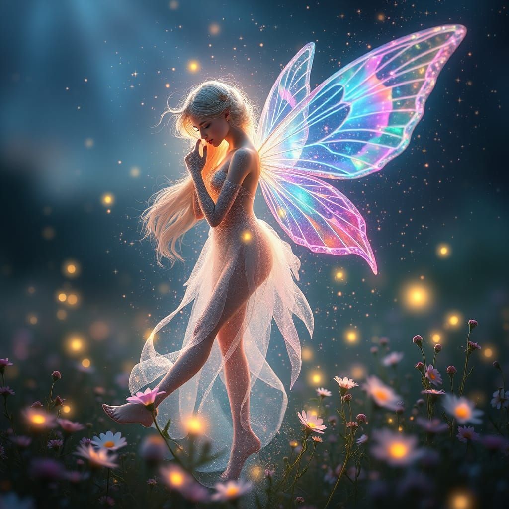 Ethereal Fairy in Enchanted Astral Landscape