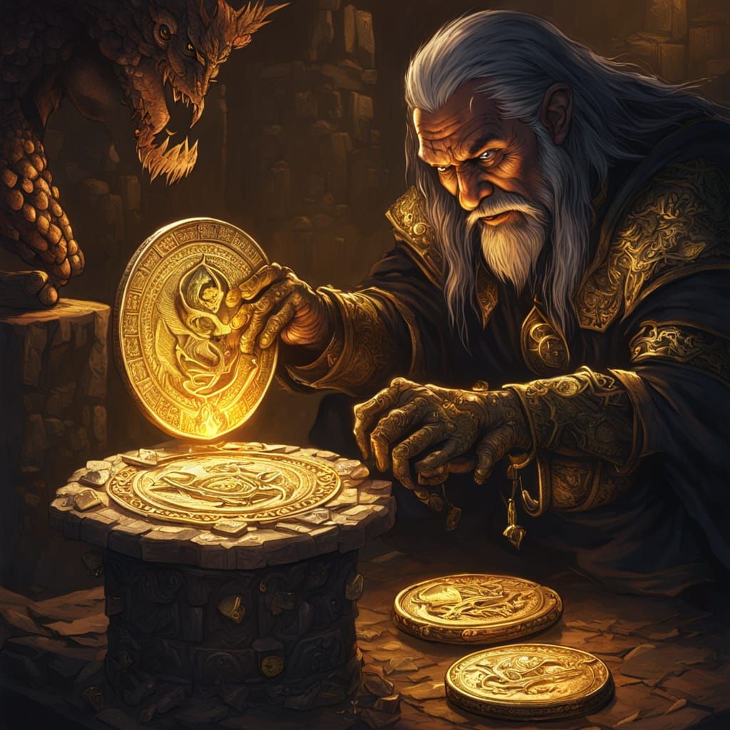 Dark Fantasy Art: Jondwile Grasps Glowing Artifact