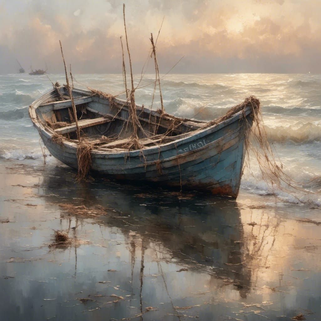 Fishing boat on the beach