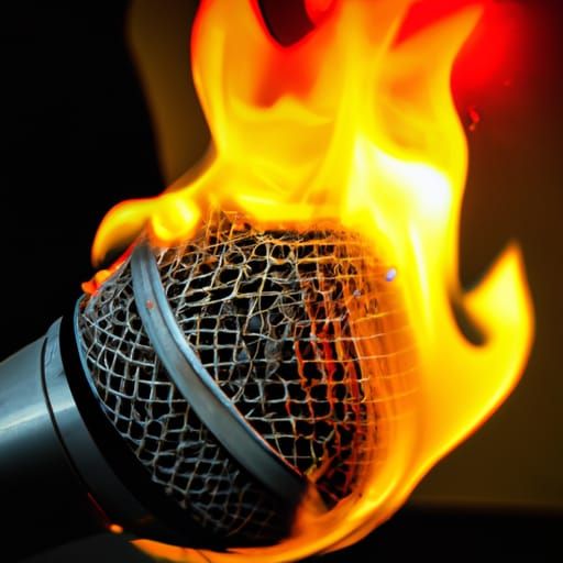 Microphone Blazing with Intense Heat