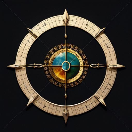 Golden Ratio Fish in Symmetrical Bauhaus Geometric Compositi...