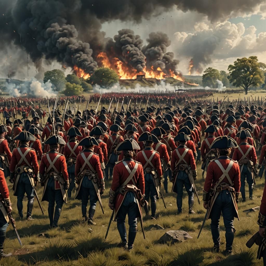 18th Century Military Battle in Revivalist Style