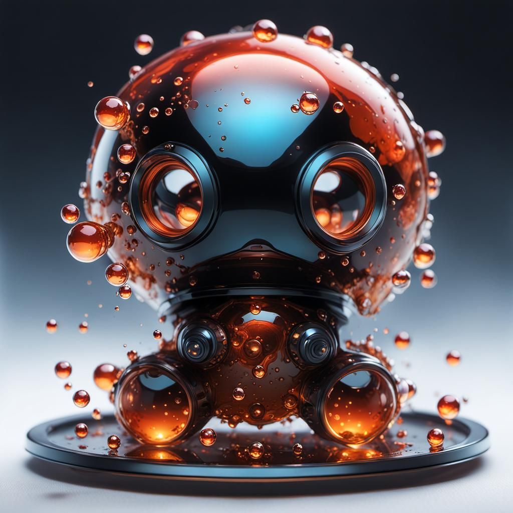 Chibi Amoebas in Hyperrealistic Studio Art