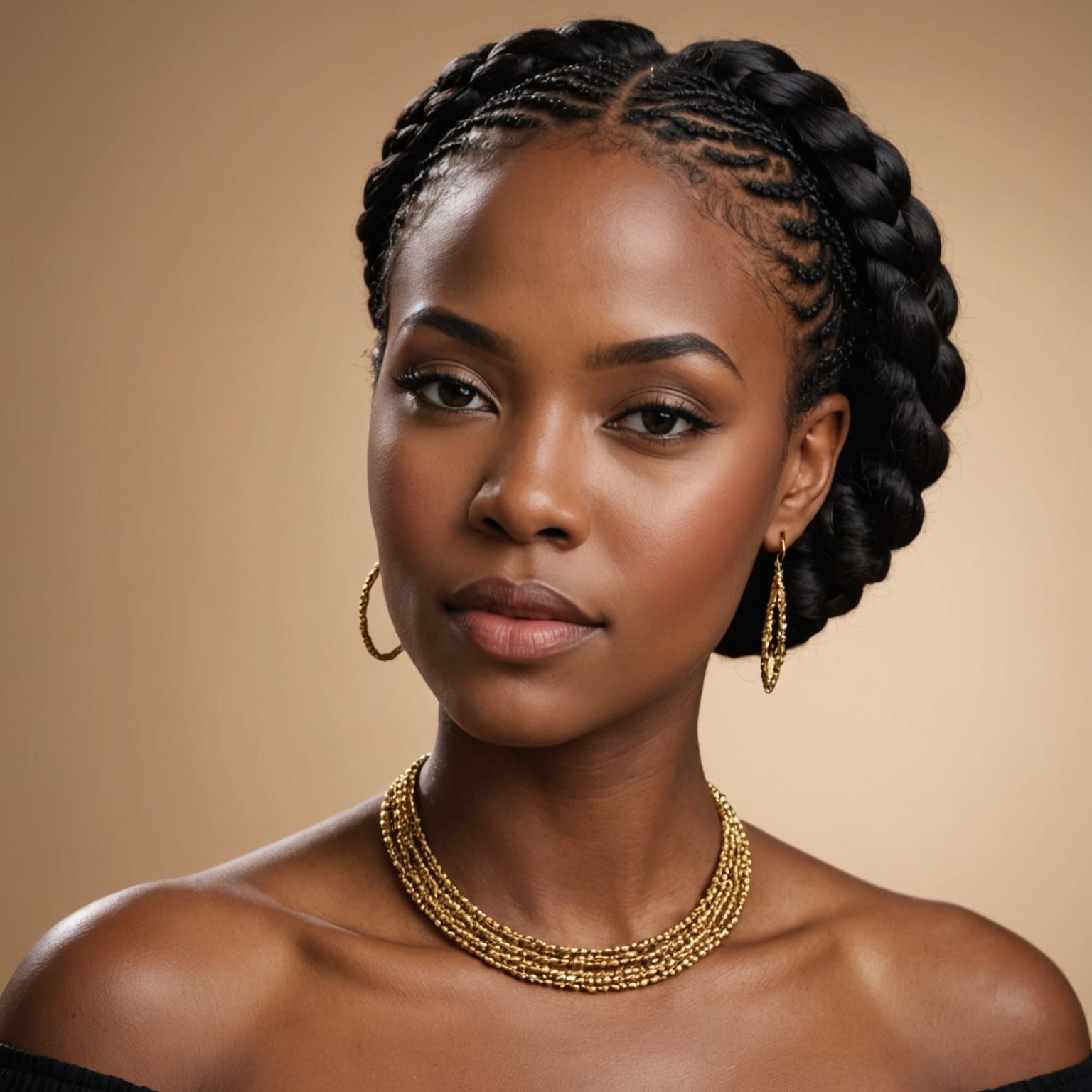 Elegant Black Woman in Soft Lighting