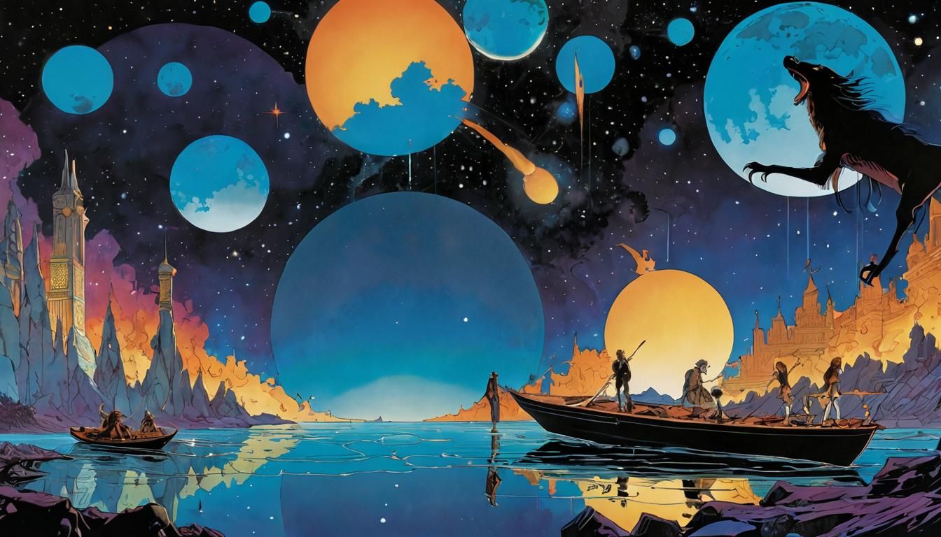 Live New Wave Band Performance in Comic Art Style