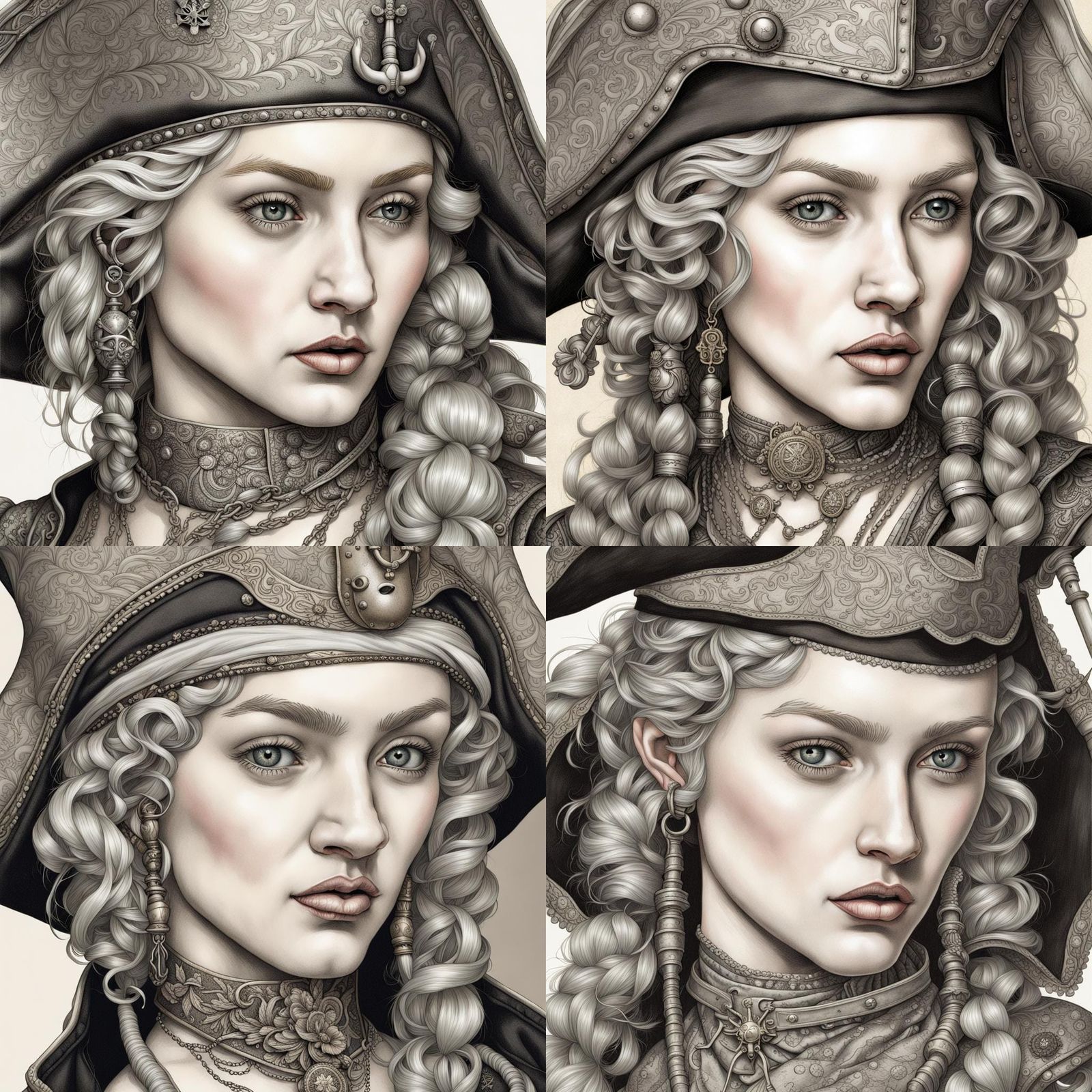 Curvy Pirate Wench: A Hyper-Detailed Digital Portrait