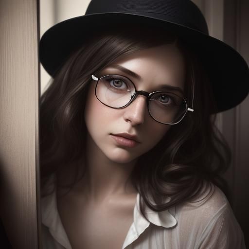 Enigmatic Nighttime Siren in Elegant Fedoras and Goggles