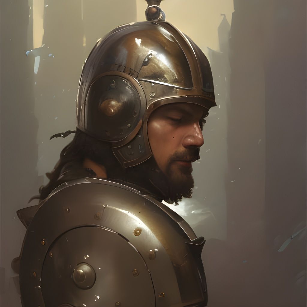 Roman soldier in full armor