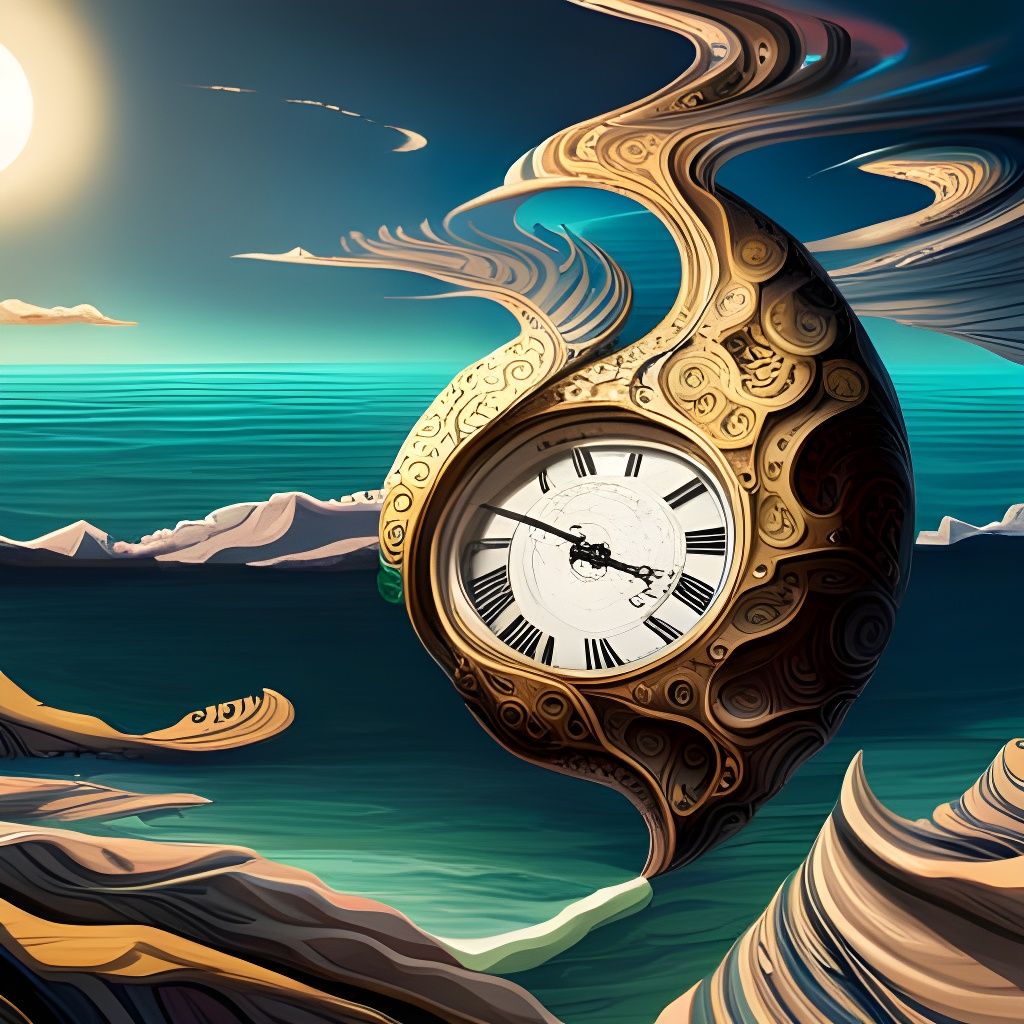 Ethereal Steampunk Clock in a Majestic Oyster