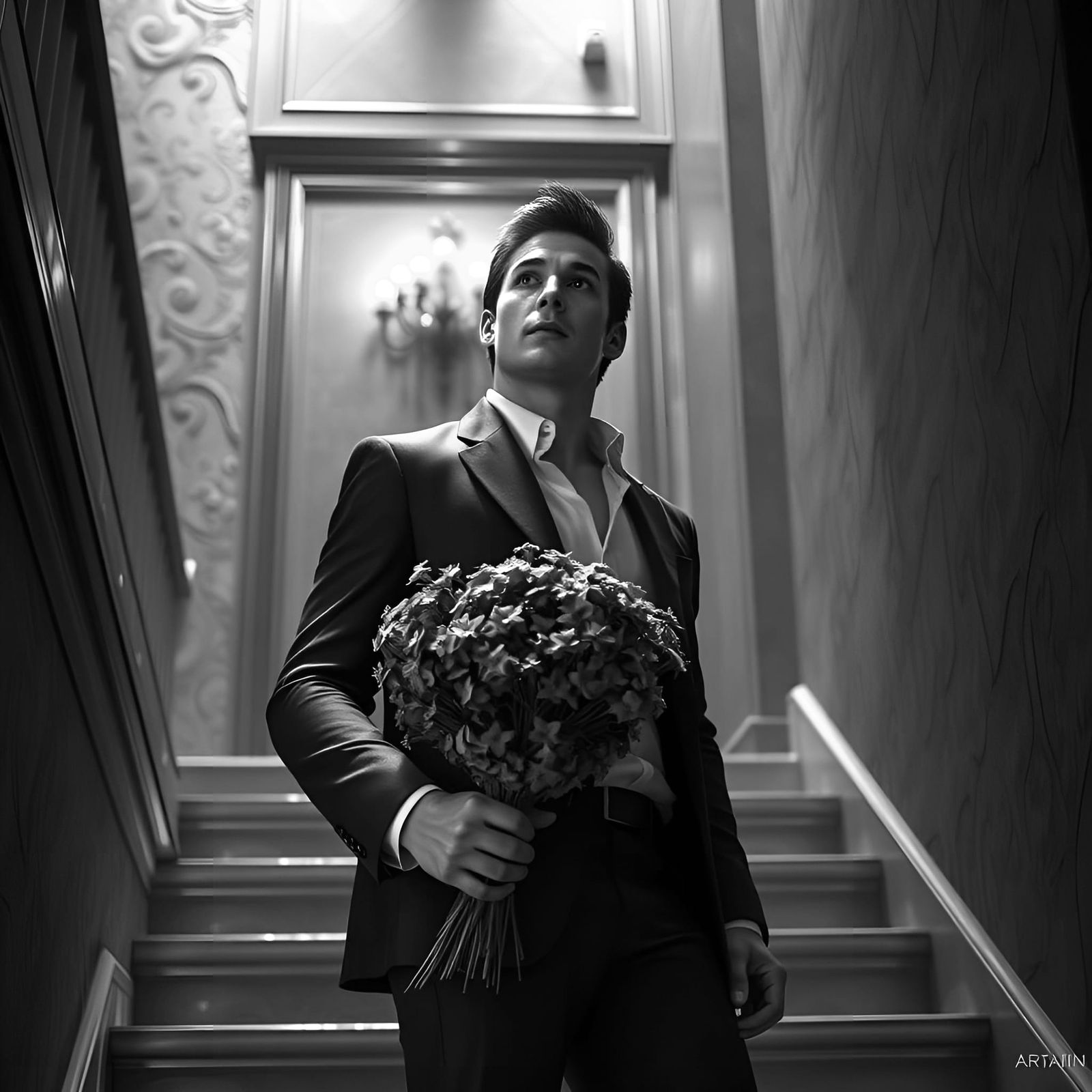 Dreamy Evening Encounter in a Fantasy Realm