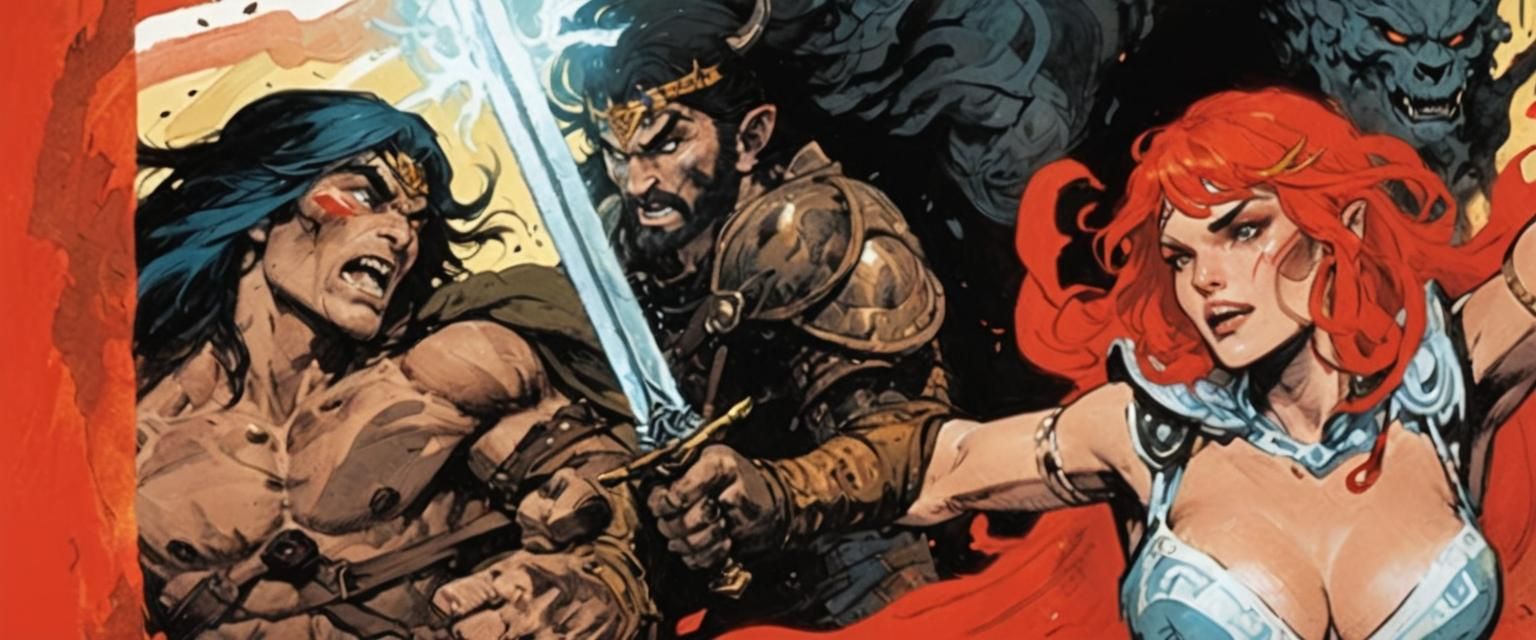 Epic Swordsmen Engage in Ancient Forest Battle