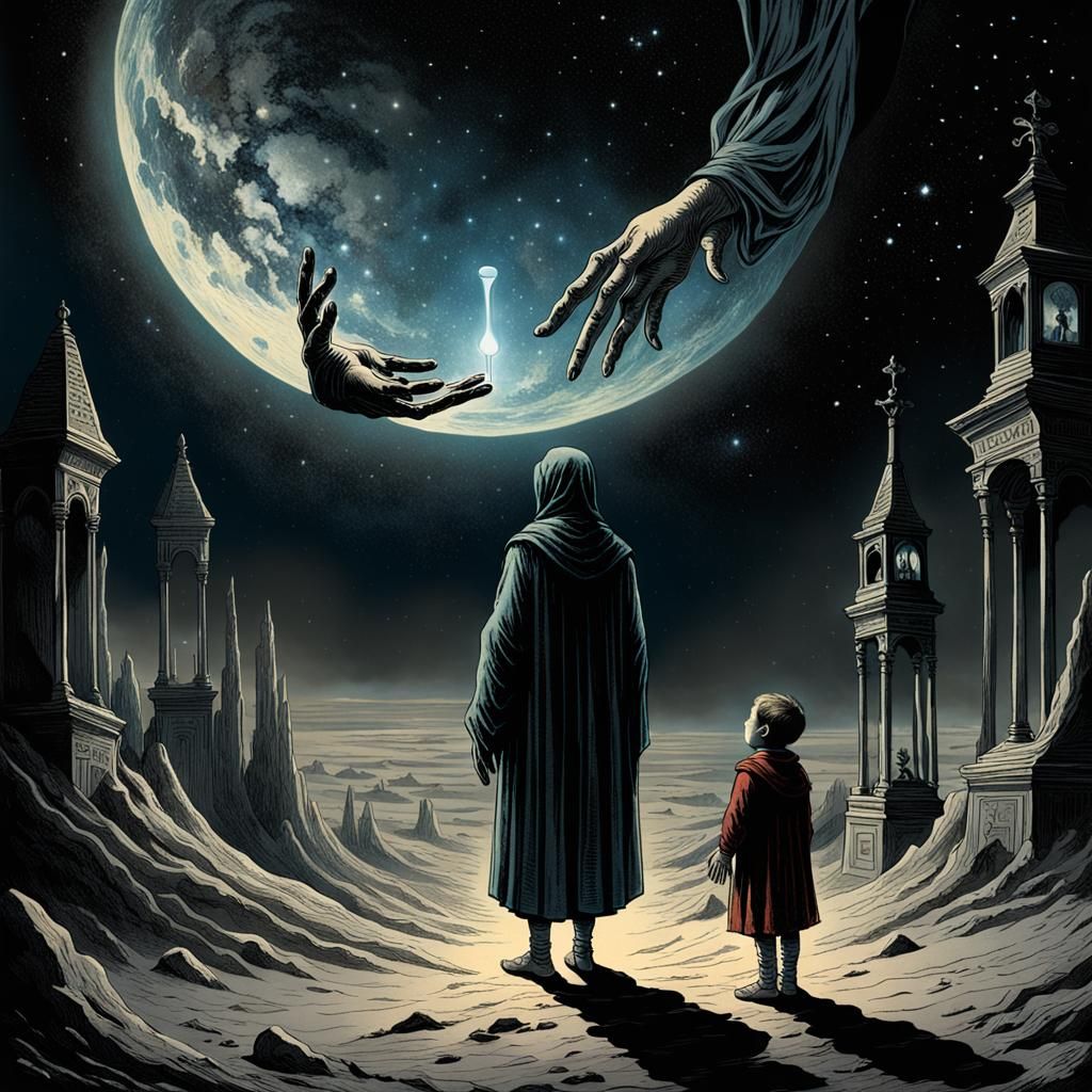 Cosmic Comfort: A Dark Celestial Vision