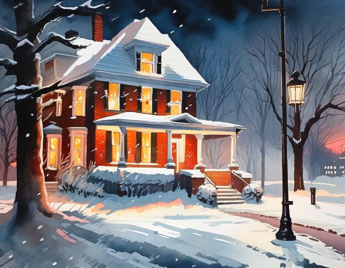 Epic Winter Masterpiece in Maximalist Impressionist Style