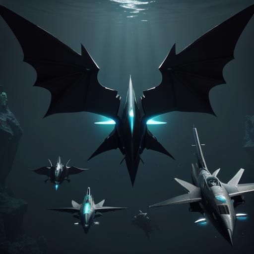 Guard of Seas: Triangular Submarine with Manta Wings