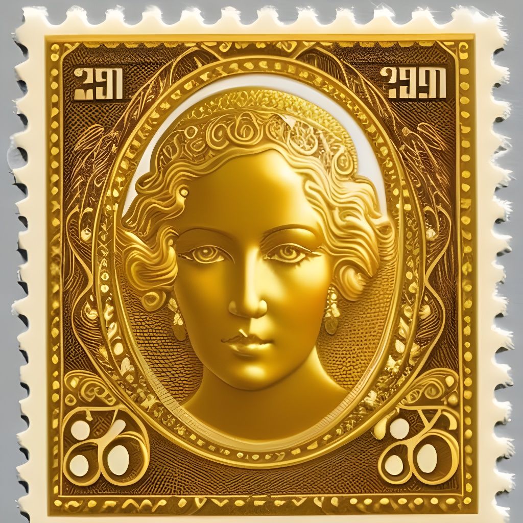 Golden Goddess US Postage Stamp