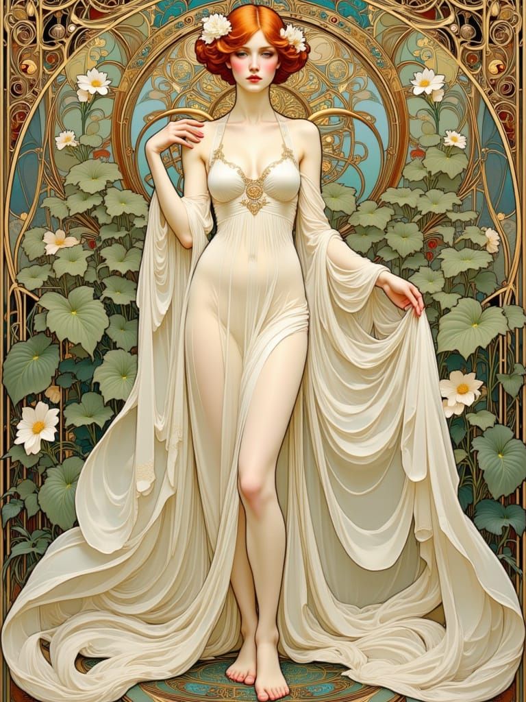 Ginger Female (A. Mucha Style)