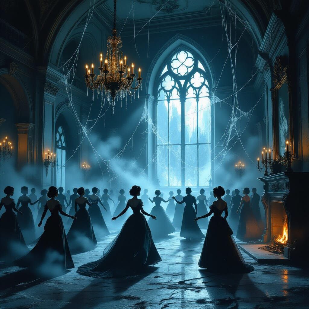 Spectral Dance in a Decaying Gothic Ballroom