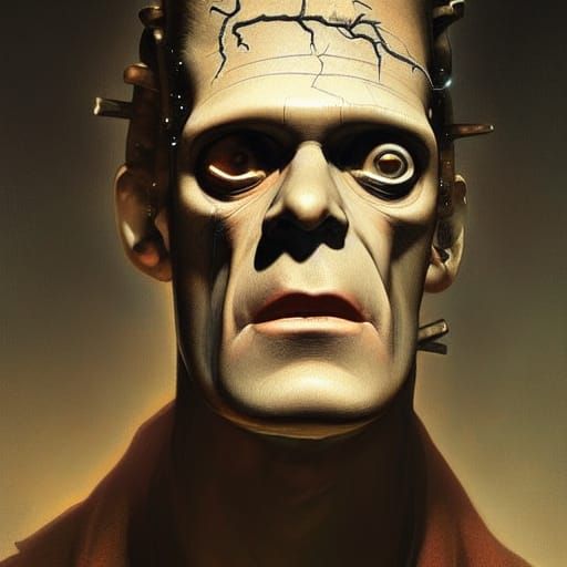 Frankenstein's Monster in Hyper-Realistic Splendor