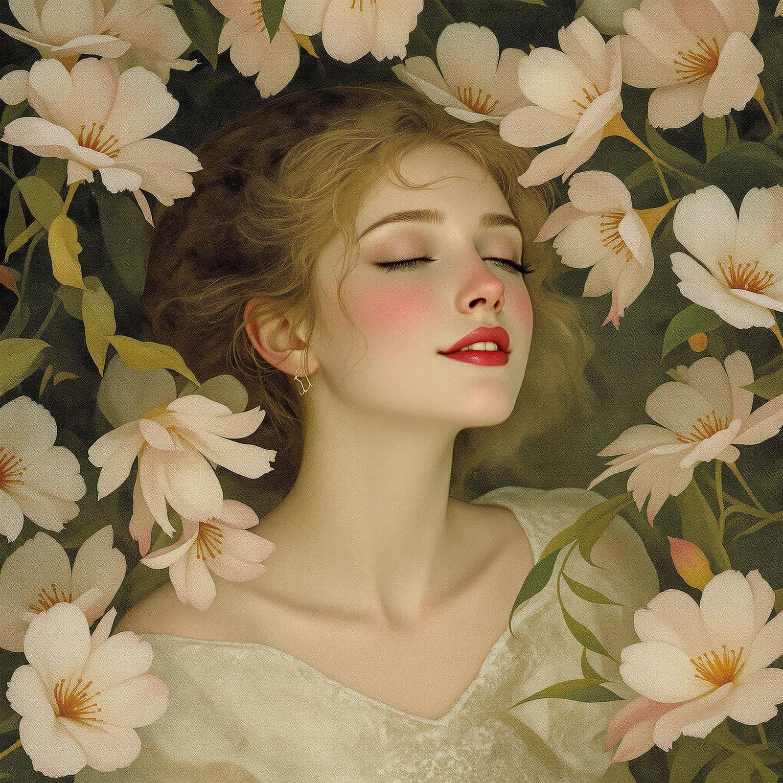 Enigmatic Beauty in Whispers of Golden Light