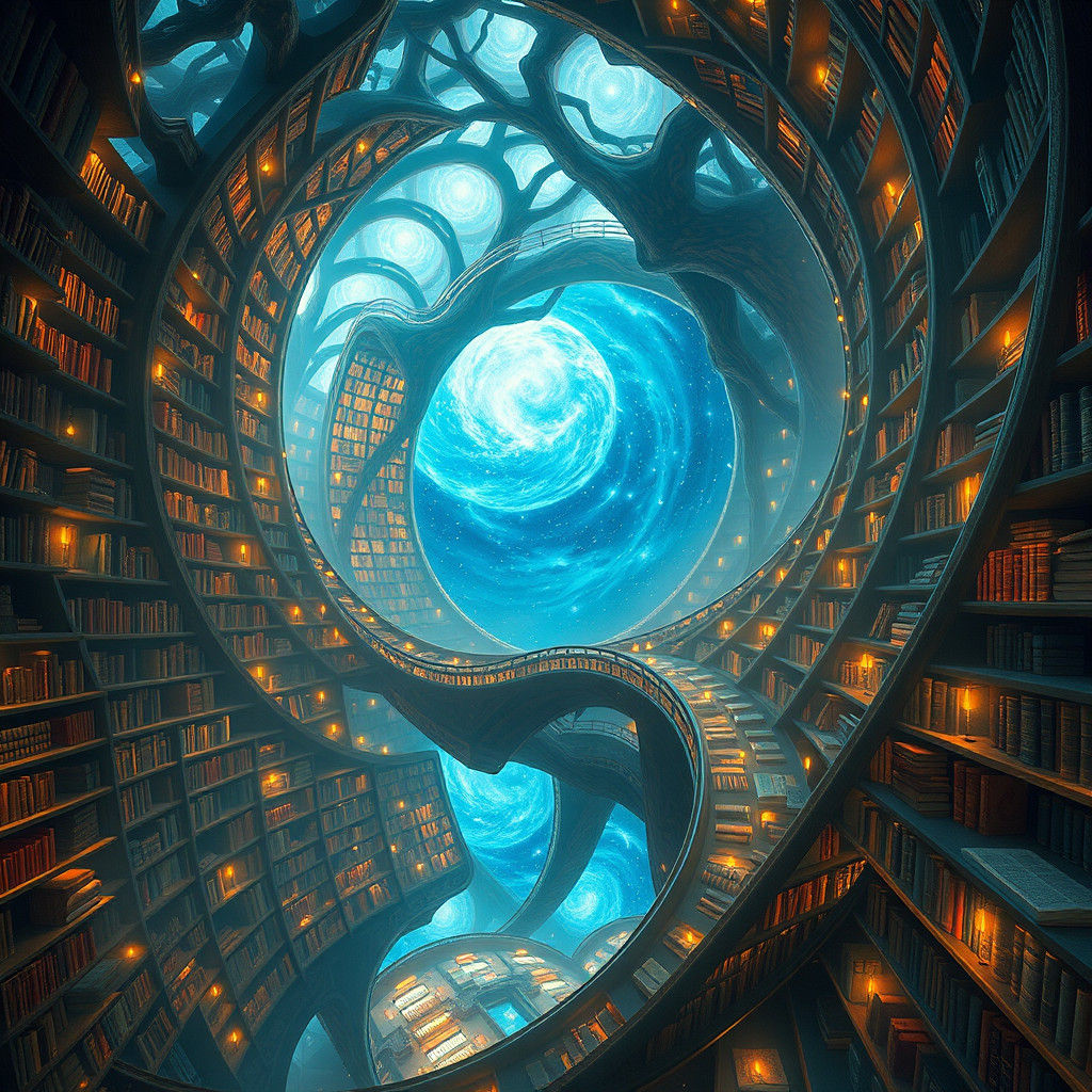 A Celestial Library Among Starry Galaxies