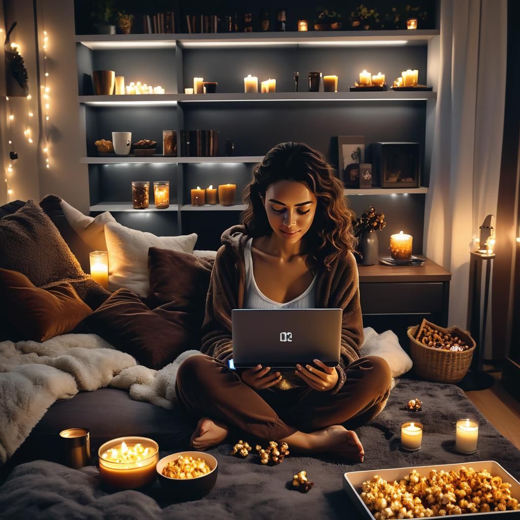 night  in the living room