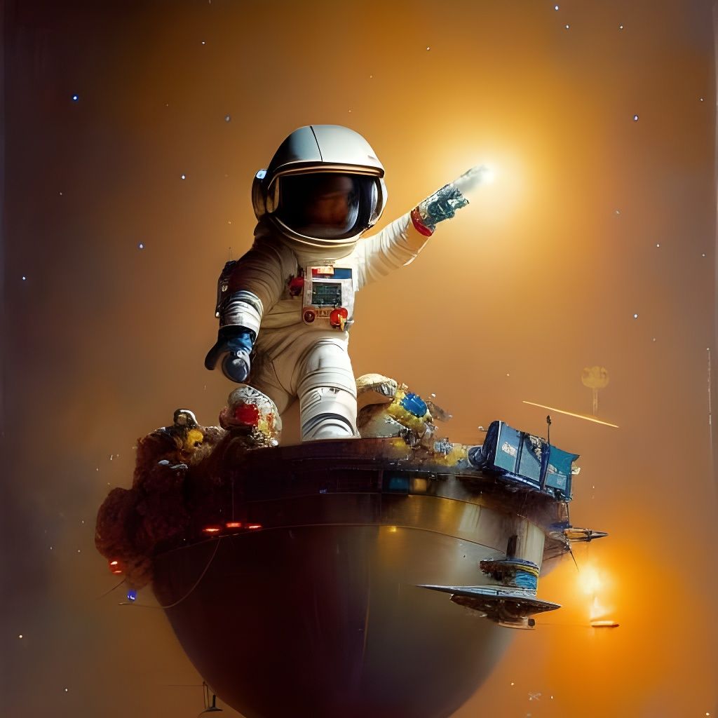 Astronaut Boy Soars to Infinity