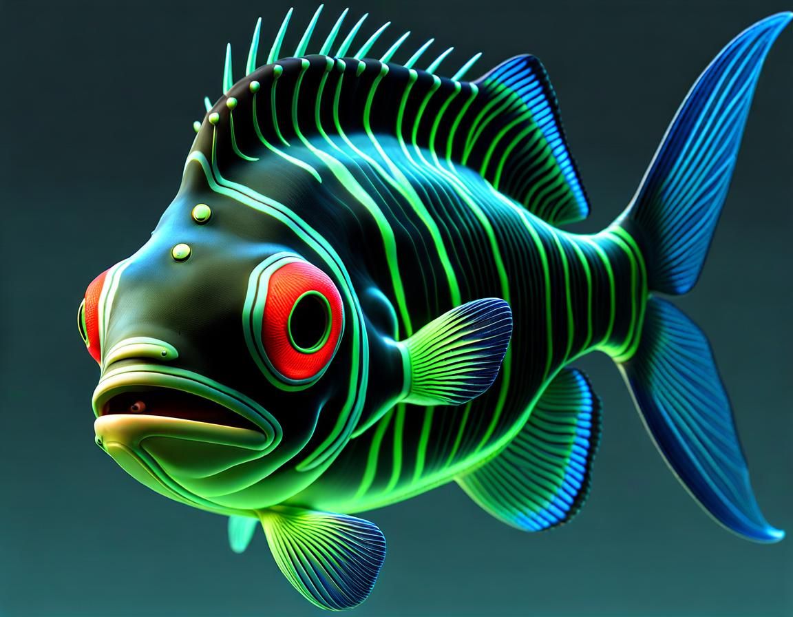 (((3d)))Myctophids, which are also known as lanternfish a de...