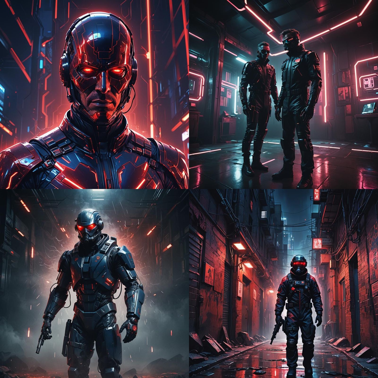 KGb Agent in Futuristic Suit, Scarlet Atmosphere