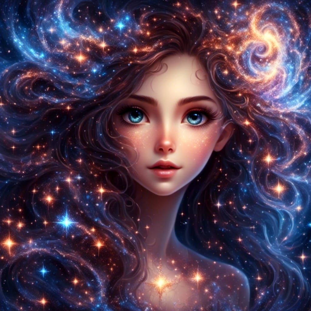 Whimsical Brown Eyed Pixie Girl