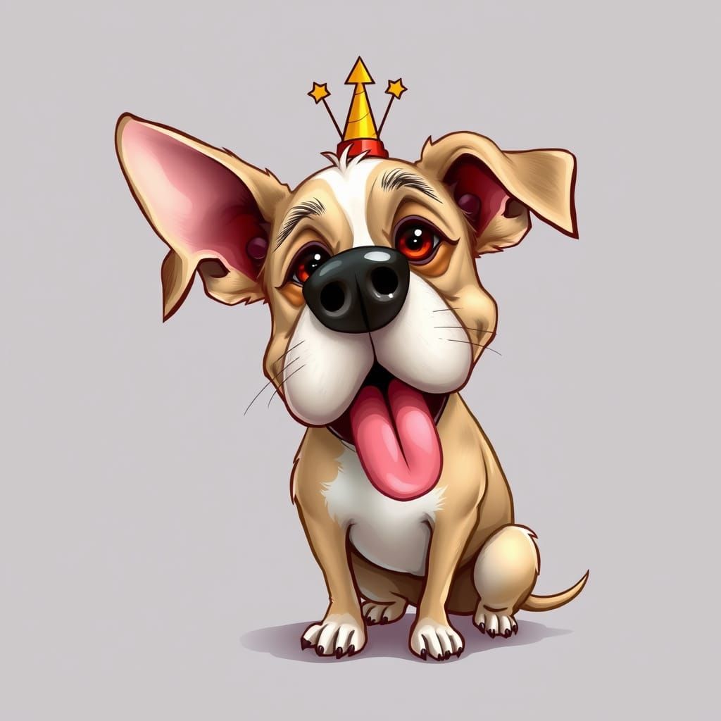 Whimsical Dog Caricature Art
