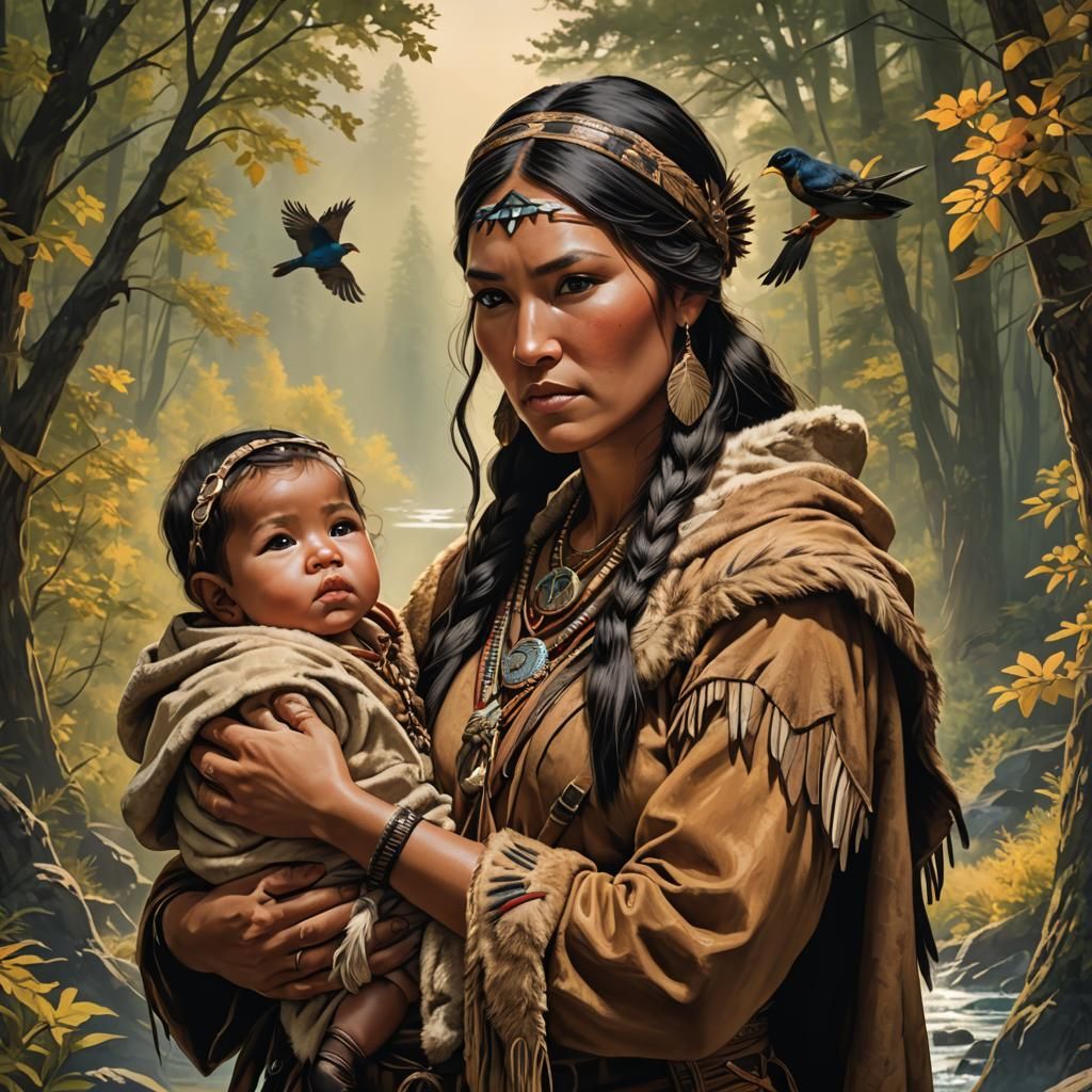 Sacagawea Leads Lewis and Clark Through the Wilderness in Vi...