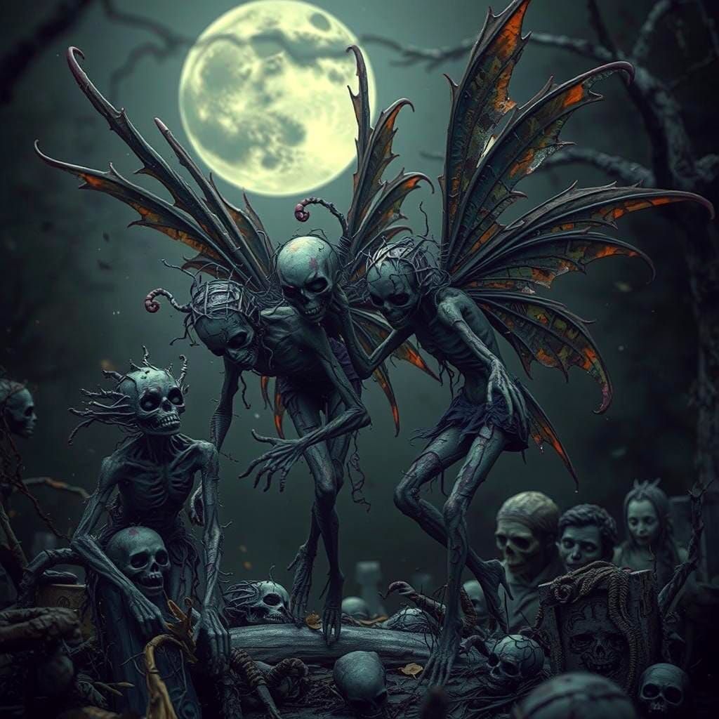 Macabre Fairy Realm in Dark Fantasy Style