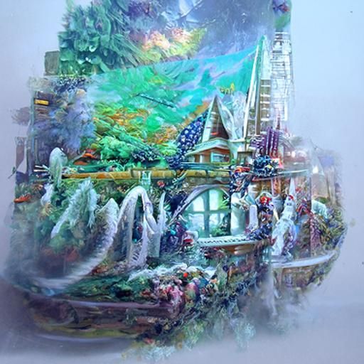 Ethereal Fantasy Landscape in the Spirit of Thomas Kinkade