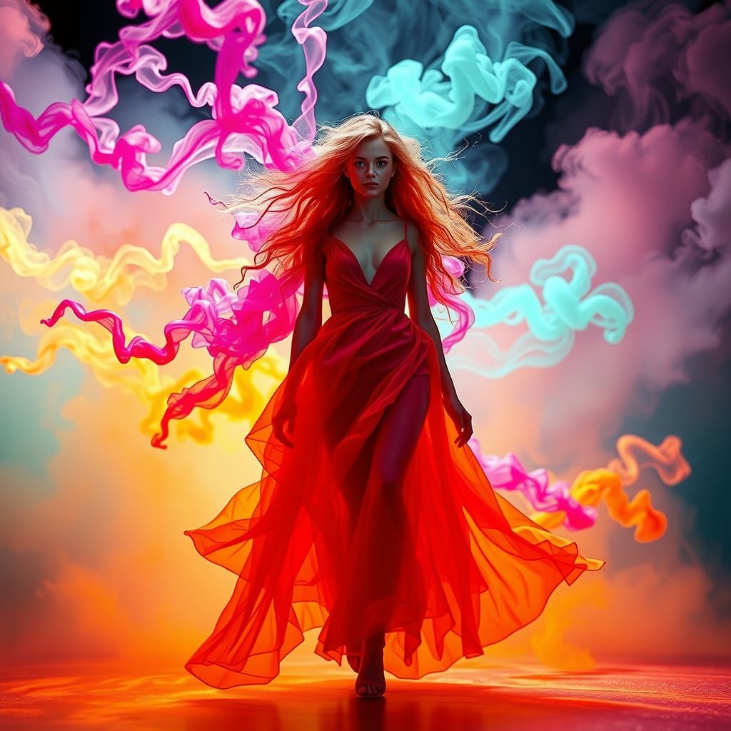 Chromatic Smoke Bearer: A Multidimensional Portrait