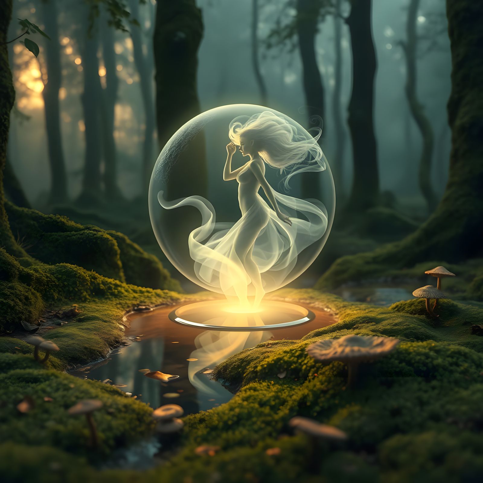 Moonlit Enchantment in Whispers of Ancient Forest